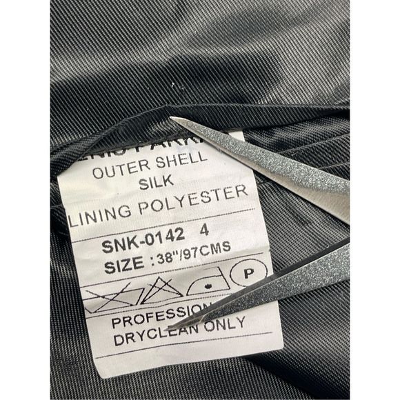 Denis Parker Waistcoat Vest Men 38 Black Gray Suit Vest Formal Silk Velvet - Picture 4 of 11